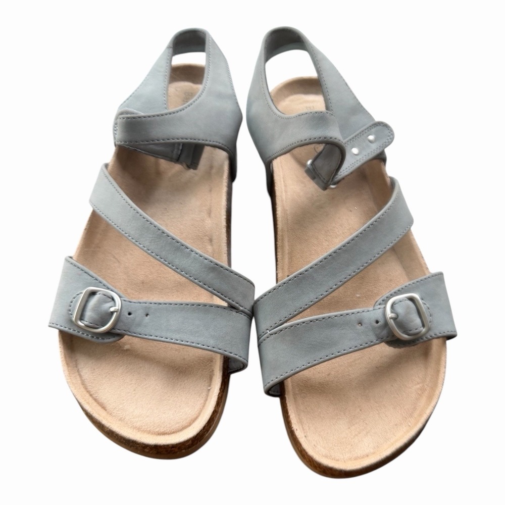 BARETRAPS Paddy Comfort Walking Sandals Women Size 10 Blue Faux Leather